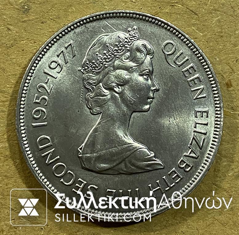 JERSEY 25 Pence 1977 UNC